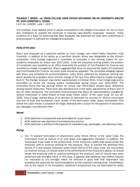 urios scandal|Bravo V Urios College DIGEST .